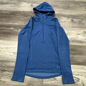 Patagonia Performance Baselayer Capilene Blue Womens XS Half Zip Pullover Hoodie